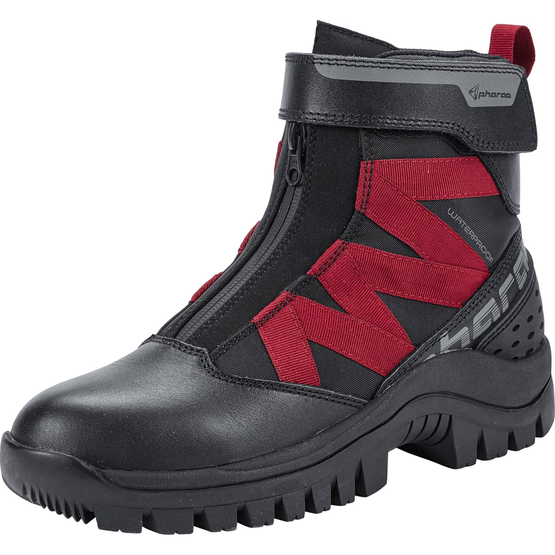 Pharao Siljan WP Damen Motorradschnürstiefel kurz schwarz 37 Damen von Pharao