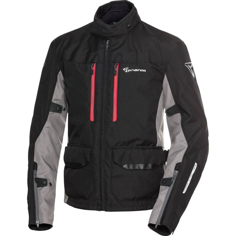 Pharao Skeen WP Textiljacke schwarz/grau/rot L Herren von Pharao