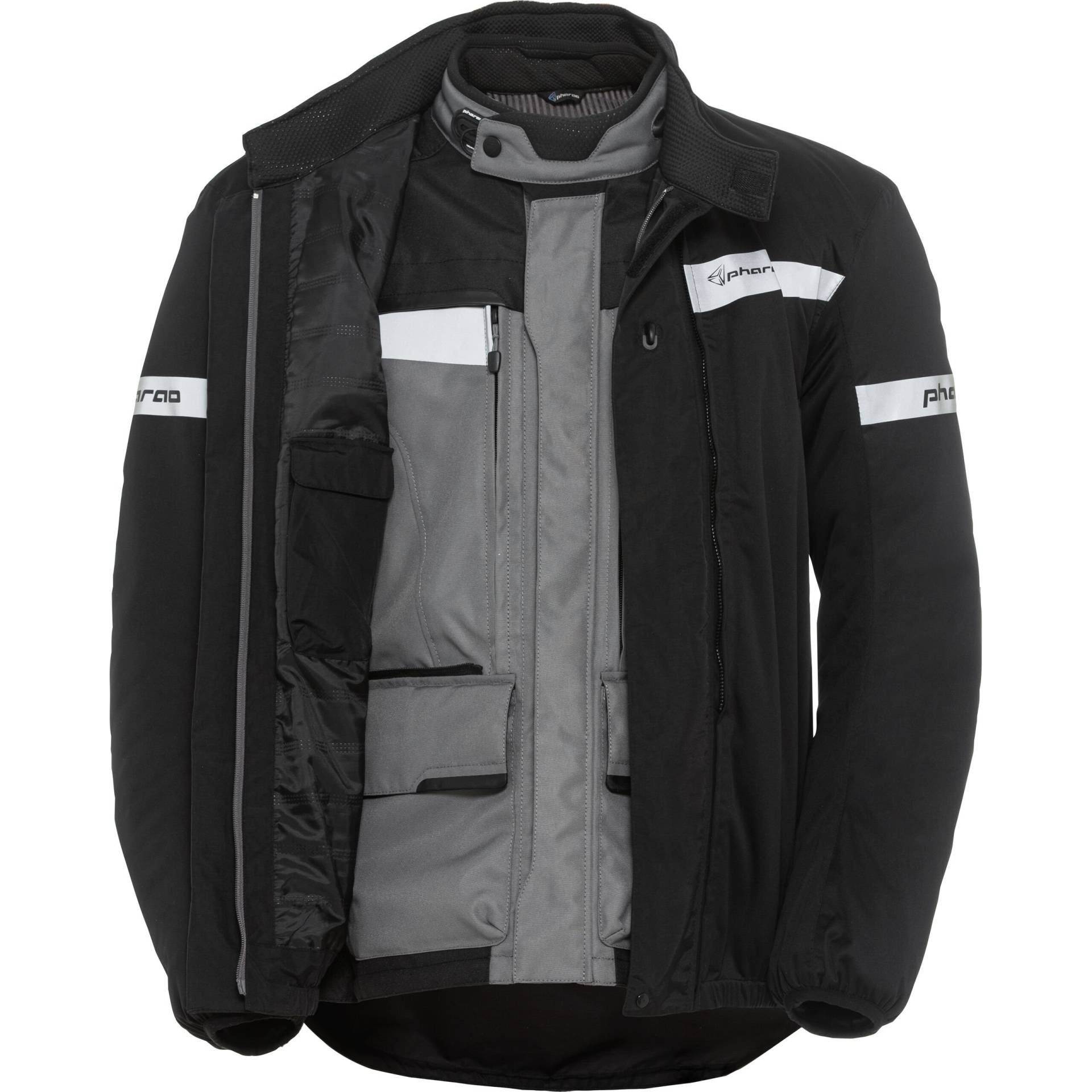 Pharao Tura WP Adv. Textil-/Lederjacke grau/schwarz L Herren von Pharao