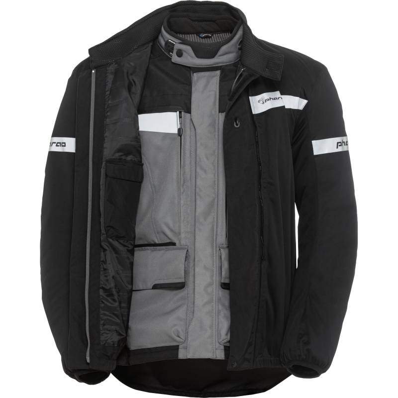 Pharao Tura WP Adv. Textil-/Lederjacke grau/schwarz XXL Herren von Pharao