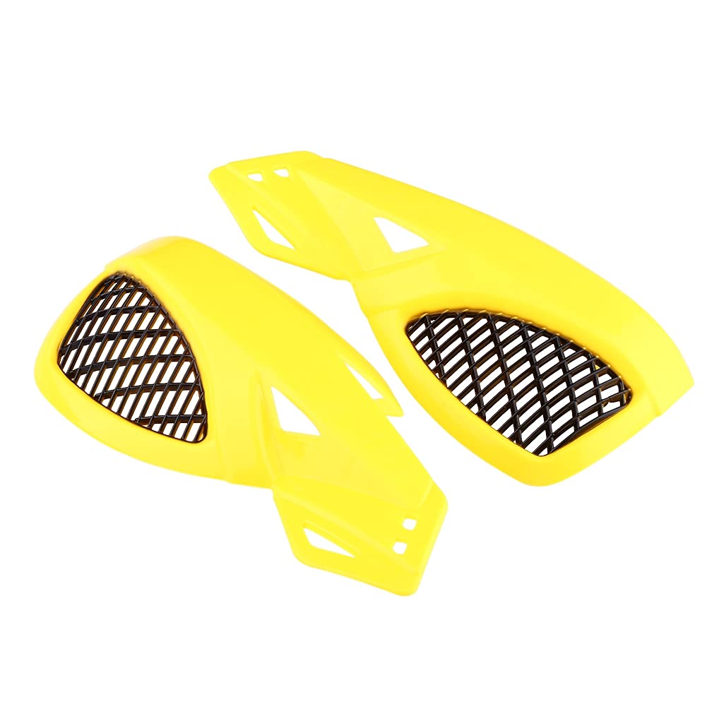 Motorrad-Bürsten-Handschützer, Robust und Langlebig, für Dirt Bike, ATV, Roller, Fahrer, ABS-Kunststoff, Weiß, 7/8 Zoll, 2 Stück (YELLOW) von Phefop