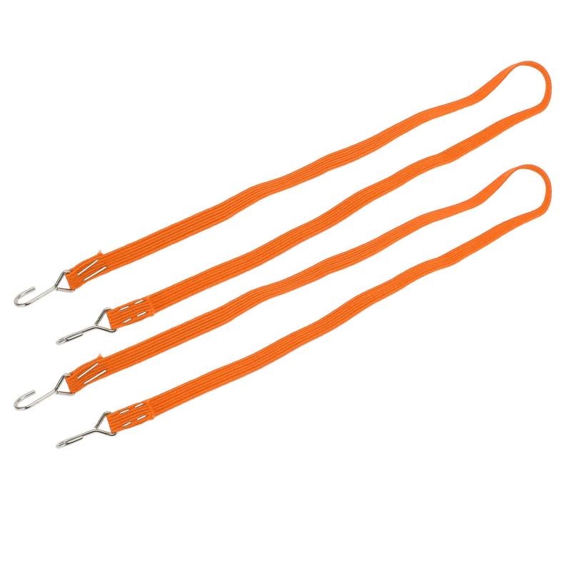 RC-Gepäckgurte, Starkes Nylon, Allgemeines RC-Bungee-Spannseil für Alle RC-Autos, 2-teiliges Simulations-RC-Zubehör Zur Sicheren Befestigung von Gepäck (ORANGE) von Phefop