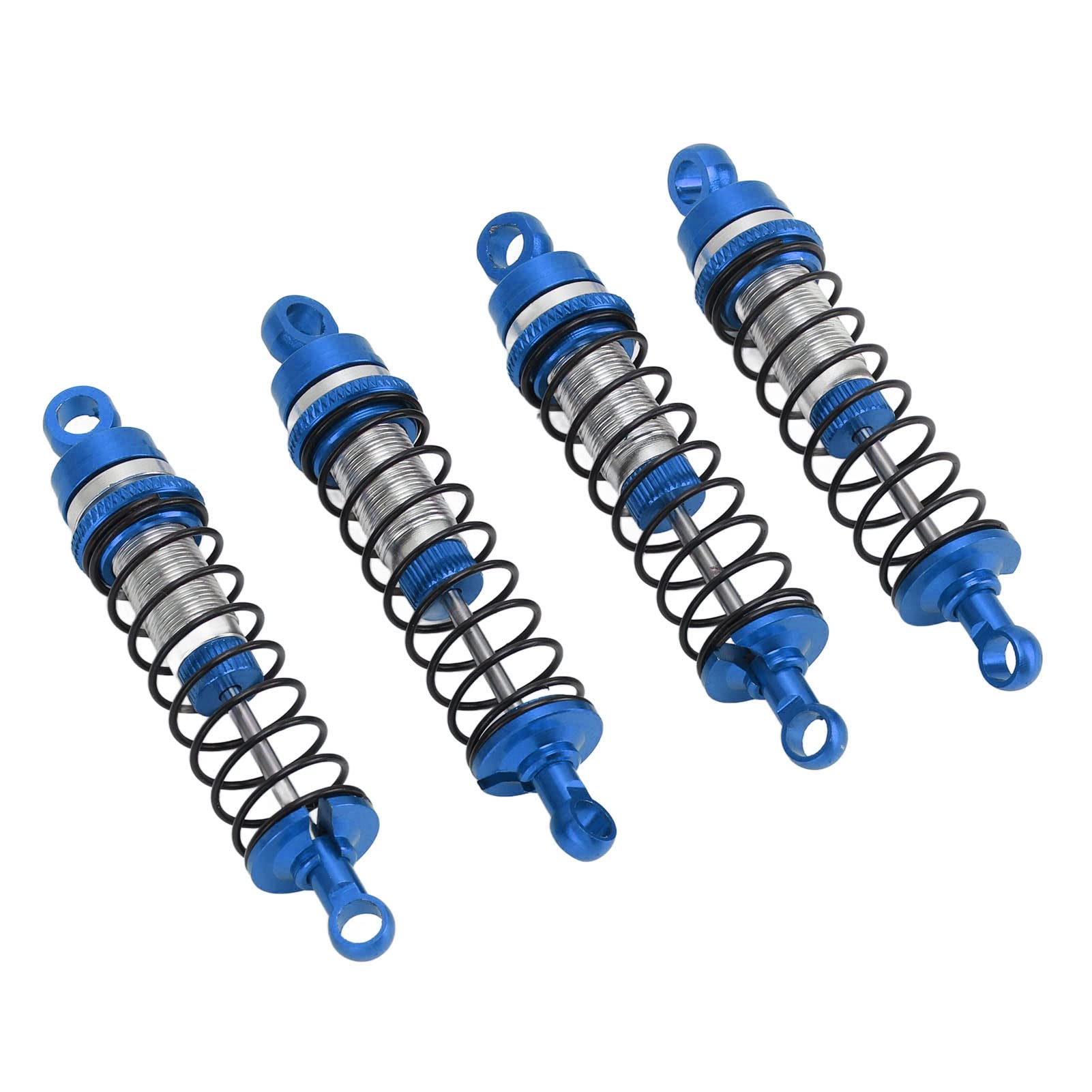 Stoßdämpfer-Set Vorne und Hinten mit Aluminiumlegierungsmaterial für Latrax Teton 1/18 RC-Car, Hochelastische Feder, Stabile Dämpfungswirkung, 4-teiliges RC-Car für RC-Car (BLUE) von Phefop