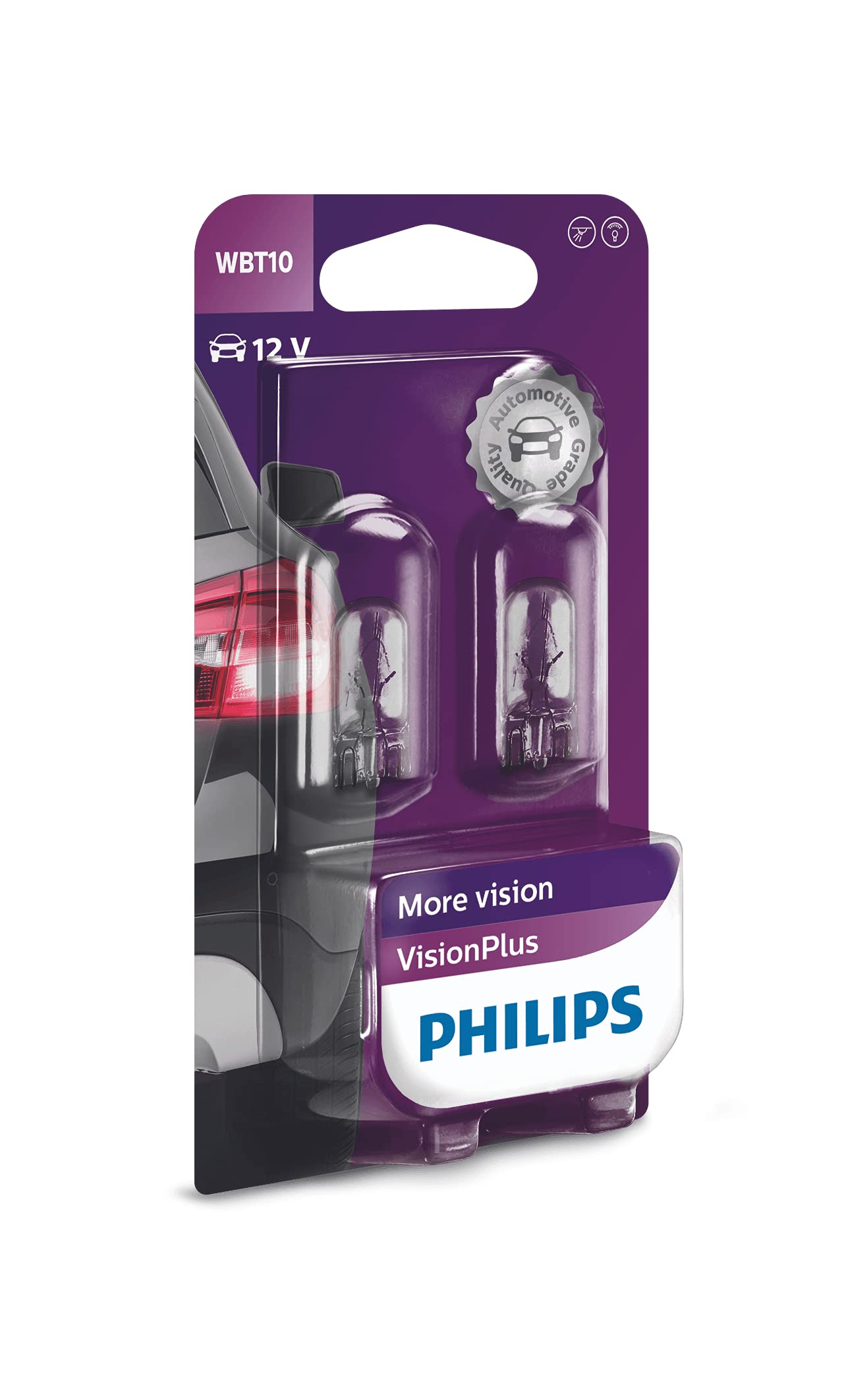 Philips 12040VPB2 Glassockellampe WBT10, 2-er Set Blister von Philips automotive lighting