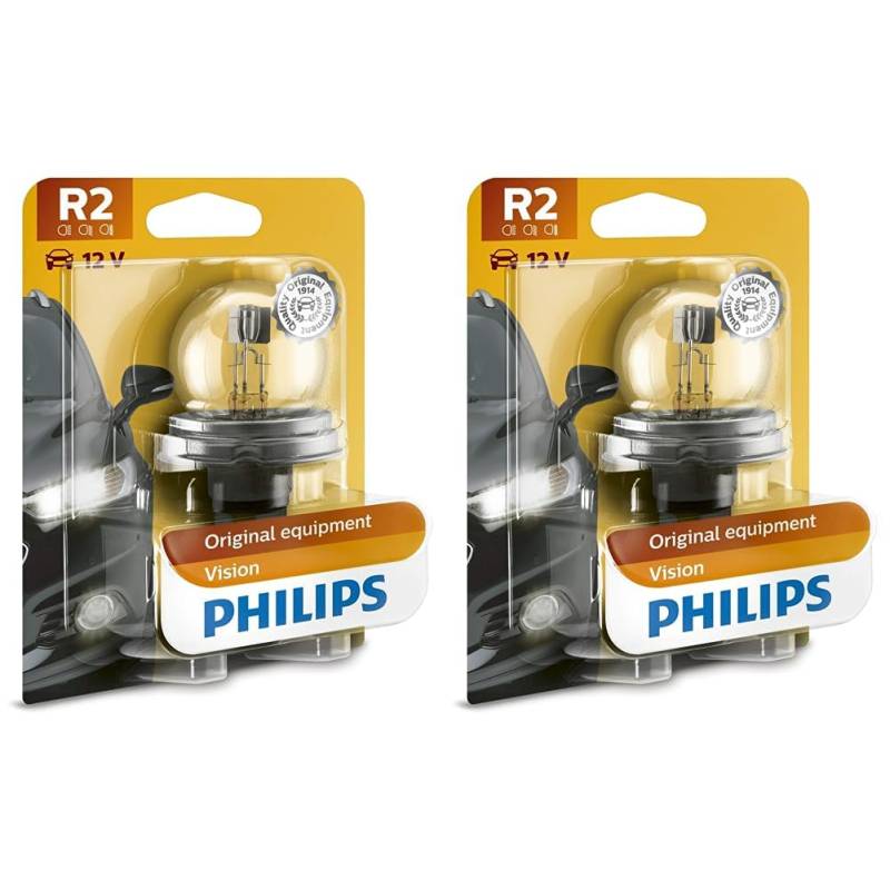 Philips 12620B1 Scheinwerferlampe R2, 1-er Set Blister (Packung mit 2) von PHILIPS