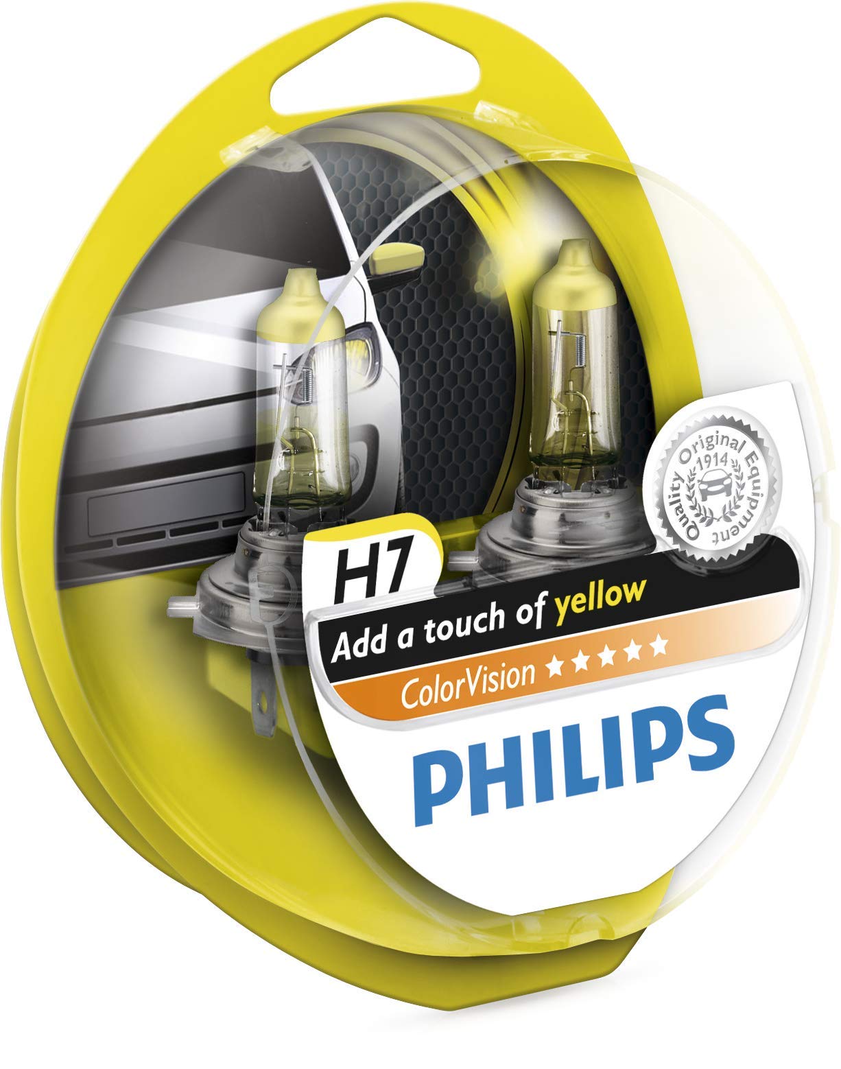 Philips 12972CVPYS2 Fahrzeuglampe ColorVision H7, Gelb, 2 Stück von Philips automotive lighting