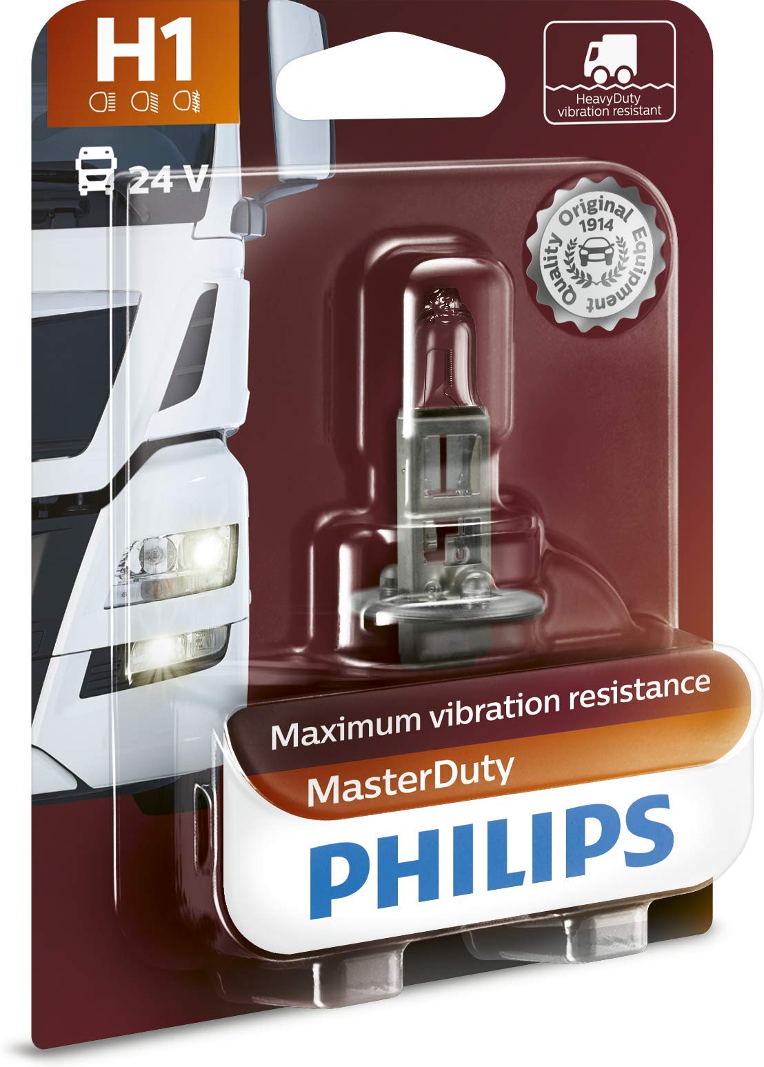 Philips 13258MDB1 Glühlampen H1 MasterDuty, 1er Blister von PHILIPS