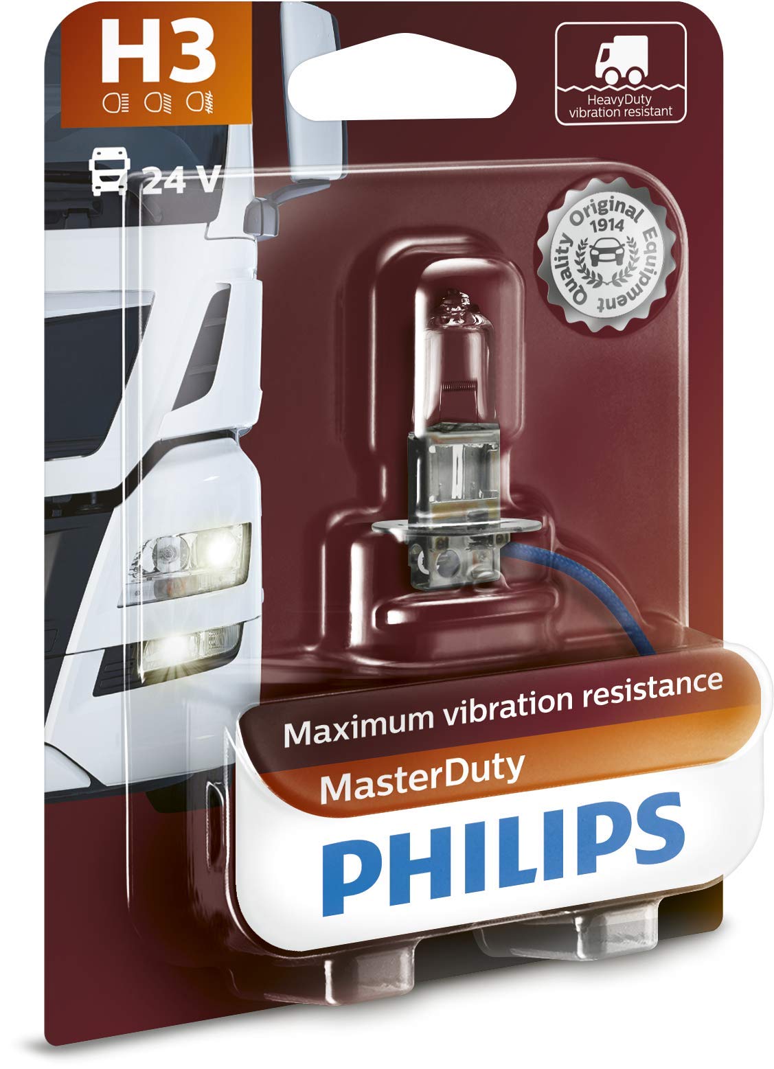 Philips 77459030 Halogen Leuchtmittel MasterDuty H3 70W 24V von PHILIPS