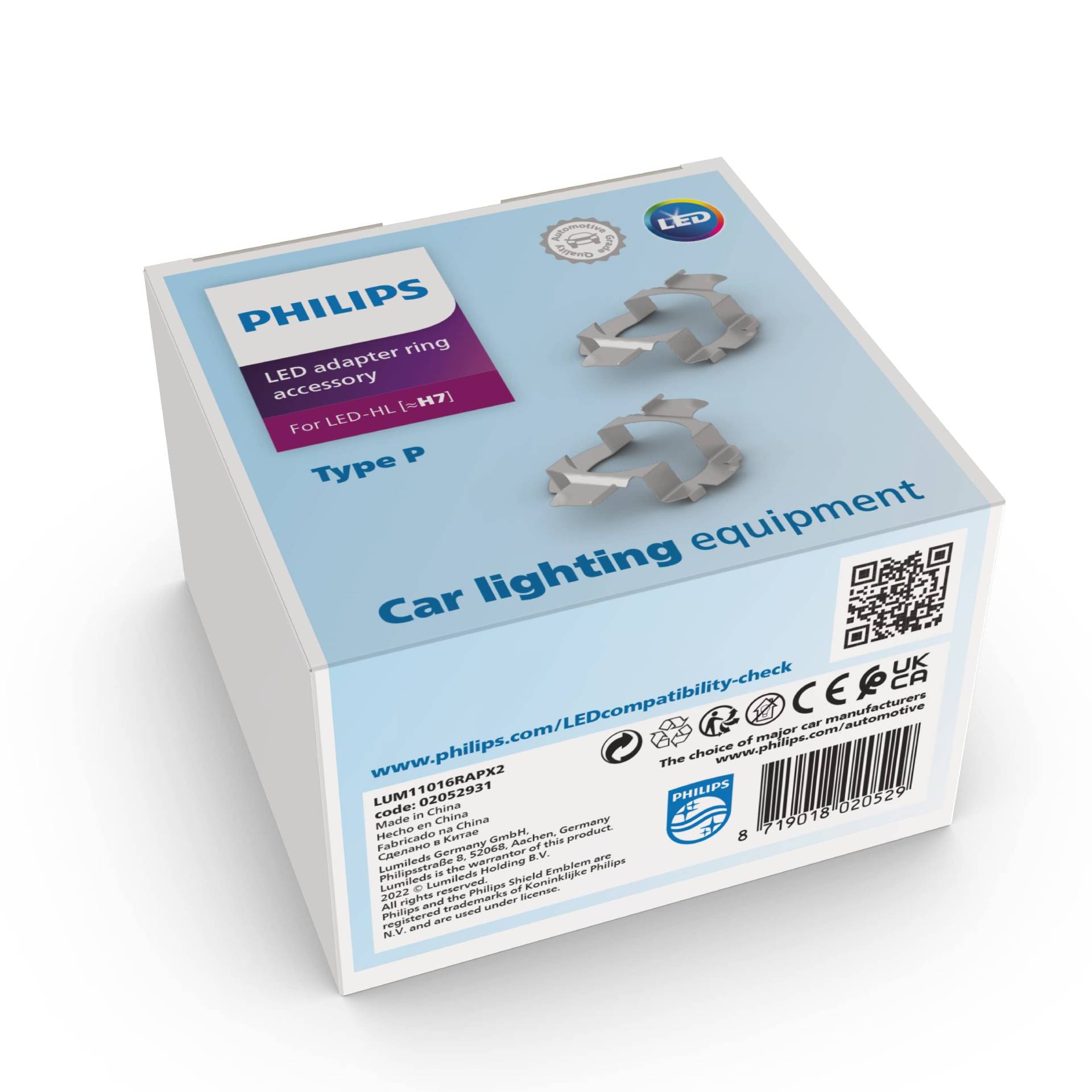 Philips Adapterringe Typ RAP für LED Scheinwerferlampen (H7) Ultinon Pro3021 von Philips automotive lighting