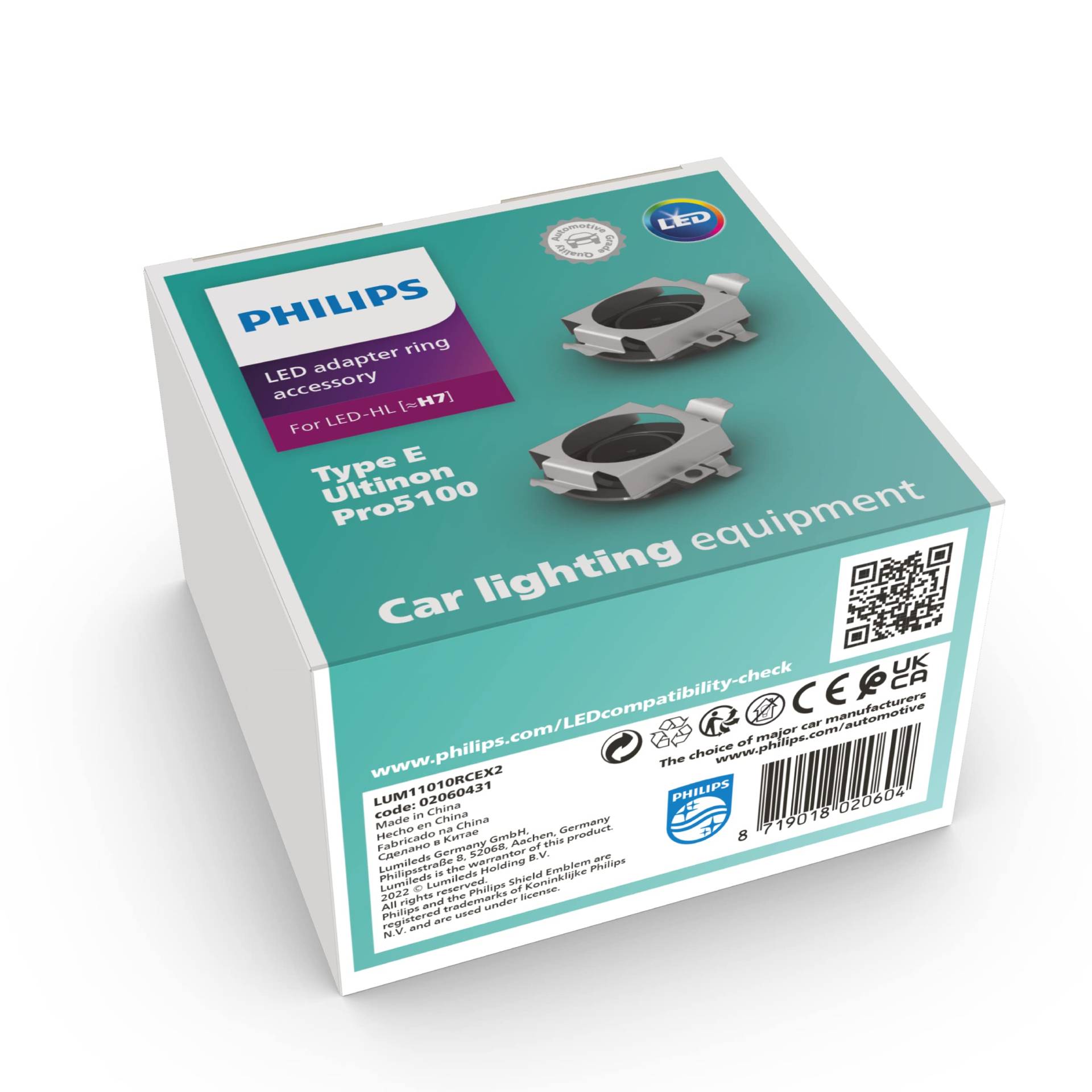 Philips Adapterringe Typ RCE für LED-Scheinwerferlampen (H7) Ultinon Pro5100 von Philips automotive lighting