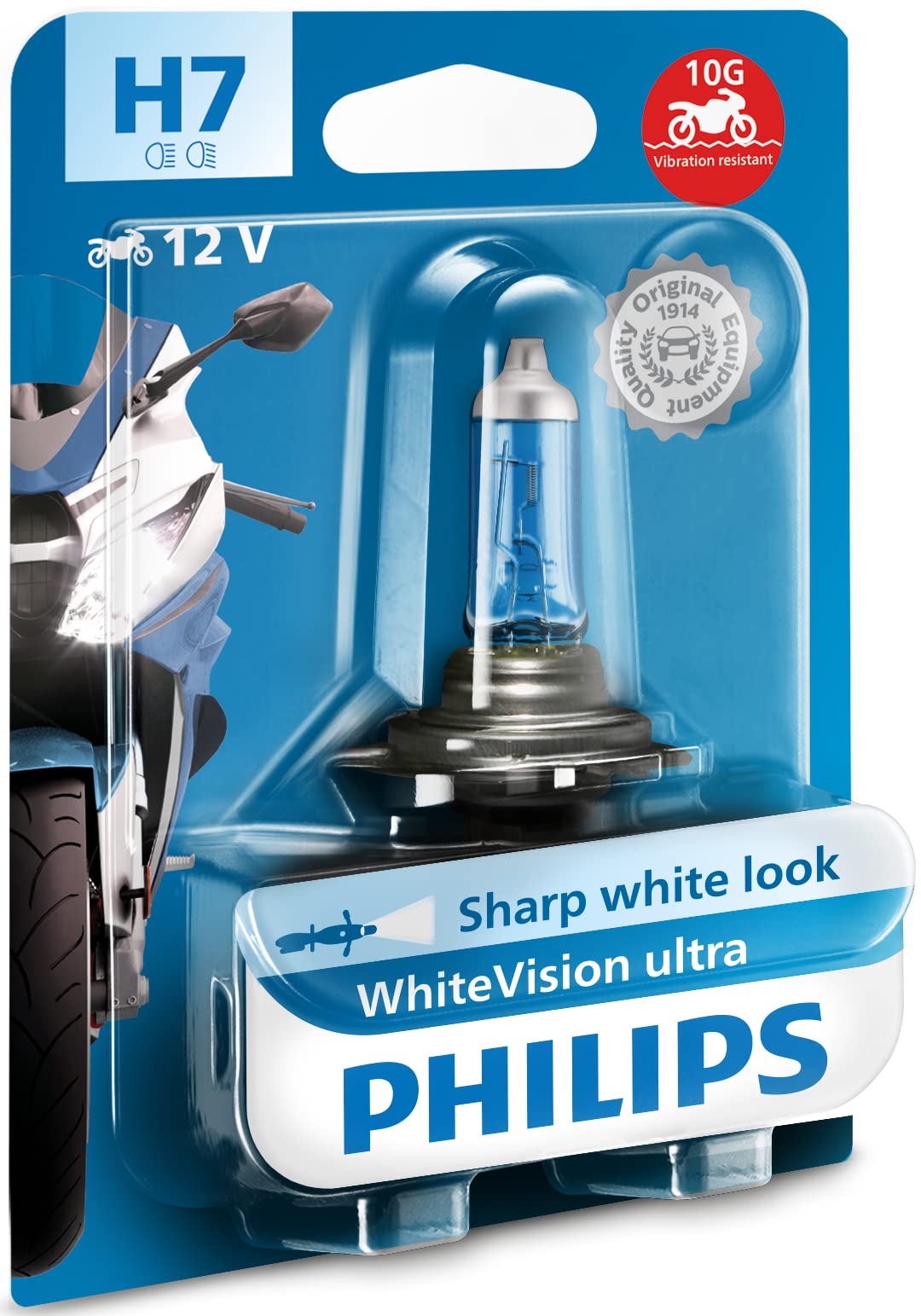 Philips automotive lighting H7 WhiteVision ultra moto von PHILIPS