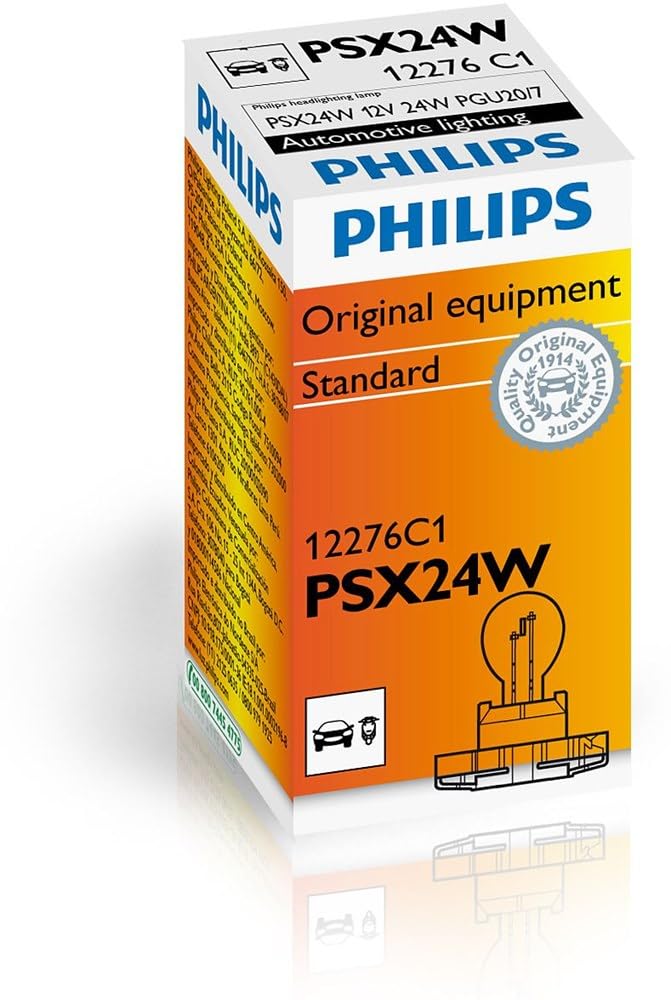 PHILIPS Glühlampe Halogenlampe P24W HiPerLCP 12V 24W (1 Stück) 12197HTRC1 von PHILIPS