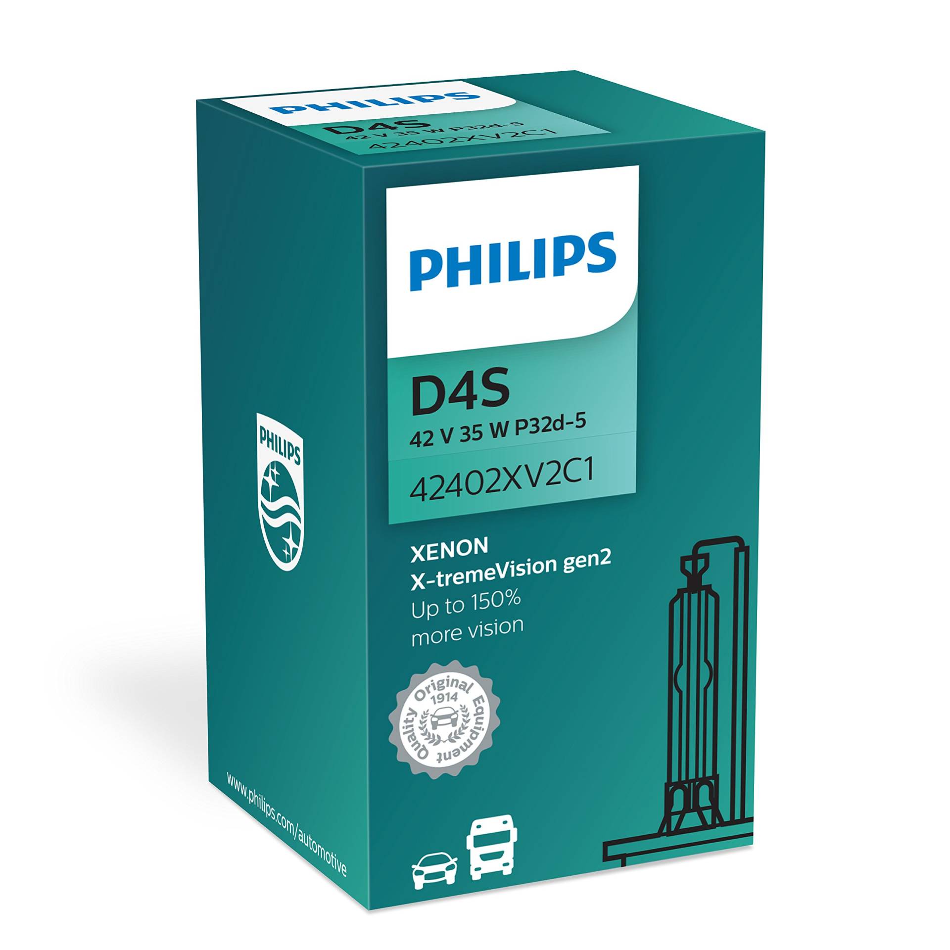 D4S 35W P32d5 Xtreme Vision 150% 1st. Philips von PHILIPS