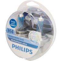 Glühlampe Halogen PHILIPS H4 WhiteVision Ultra 12V/60/55W, 2 Stück von Philips