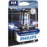 Glühlampe Halogen PHILIPS H4 RacingVision GT200 12V, 60/55W, 1 Stück von Philips