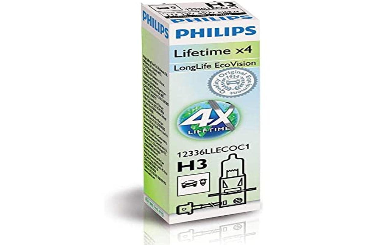 H3 12V 55W PK22s LongLife EcoVision 1st. Philips von Philips