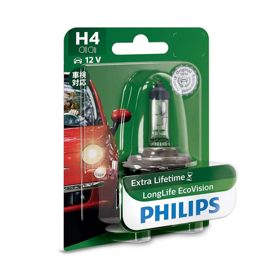 Philips 12342LLECOB1 LongLife EcoVision H4 Scheinwerferlampe 12342LLECOB1, 1er Blister von PHILIPS