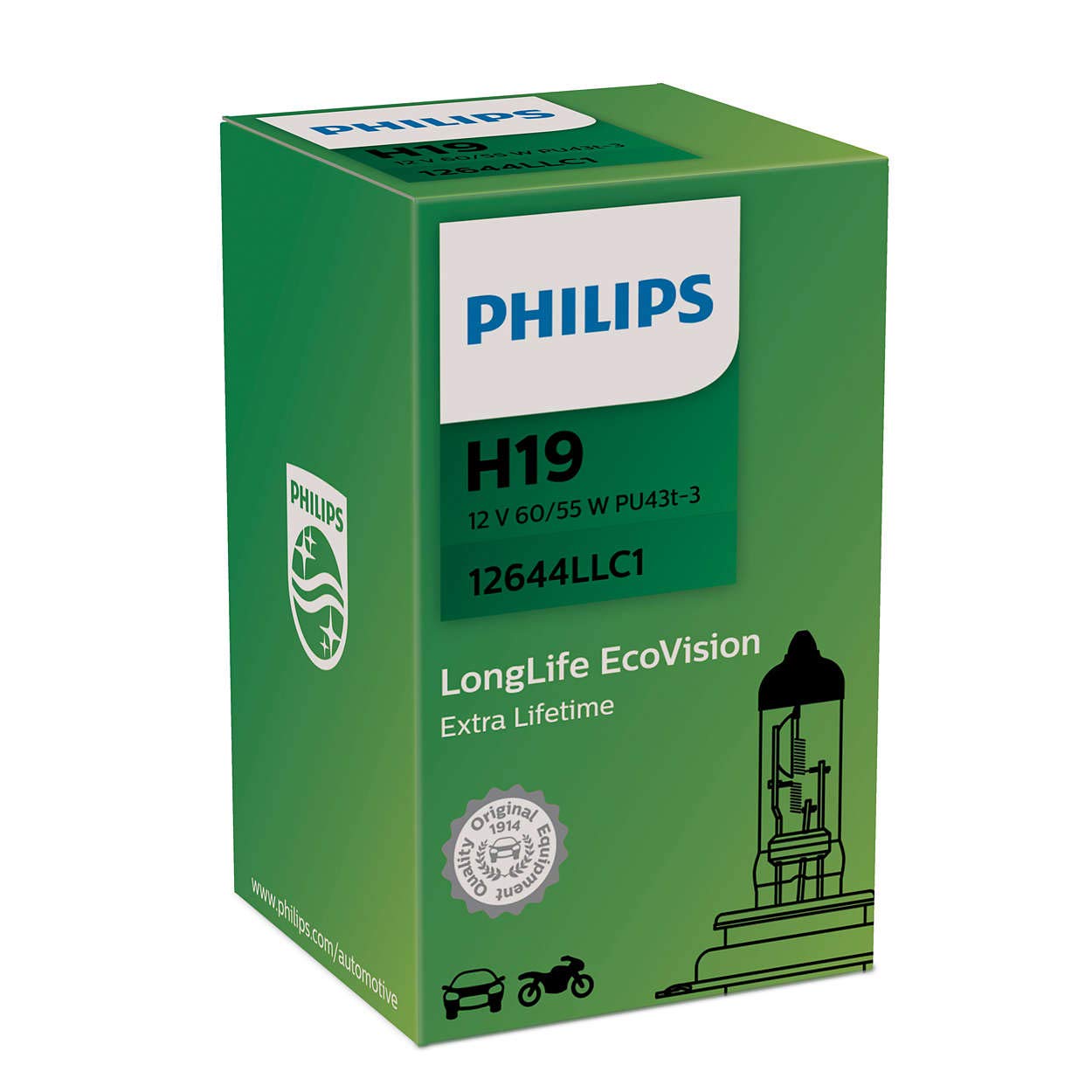 Philips 12644LLC1 H19 Long Life von Philips