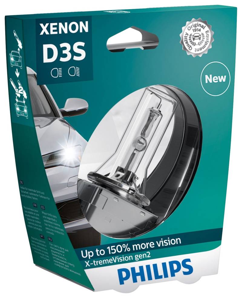 Philips 42403XV2S1 Xenon-Scheinwerferlampe X-tremeVision D3S Gen2, Einzelblister von Philips automotive lighting