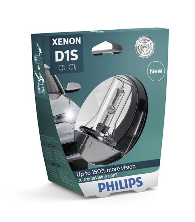 Philips 85415XV2S1 Xenon-Scheinwerferlampe X-tremeVision D1S Gen2, Einzelblister von Philips automotive lighting