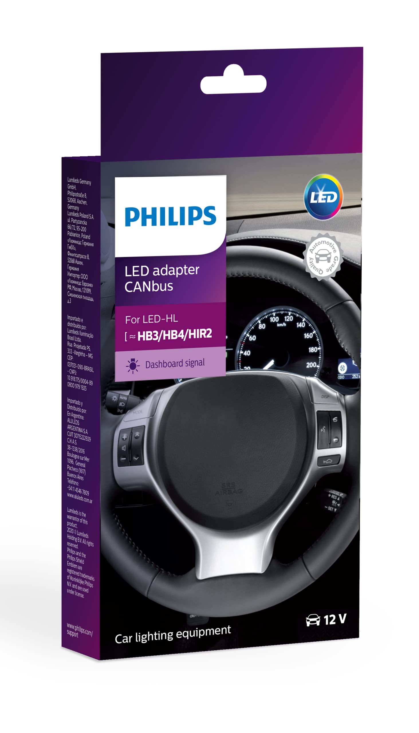 Philips CANBUS Adapter LED (HB3/HB4/HIR2), schwarz von PHILIPS