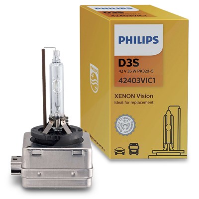 Philips D3S Vision Xenon-Fahrzeugscheinwerferlampe [Hersteller-Nr. 42403VIC1] für Alfa Romeo, Audi, Chrysler, Dodge, Ford, Ford Usa, Hyundai, Jaguar, von Philips