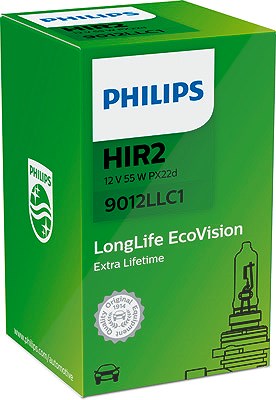 Philips Glühlampe, Fernscheinwerfer [Hersteller-Nr. 9012LLC1] für Chevrolet, Chrysler, Dodge, Fiat, Ford, Hyundai, Infiniti, Jaguar, Jeep, Lancia, Lan von Philips