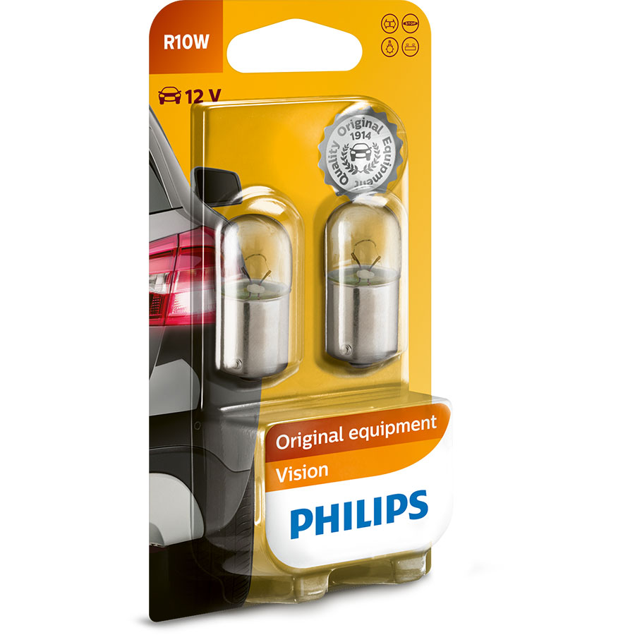 Philips R10W 12V 10W Glühlampe, 2 Stück von Philips