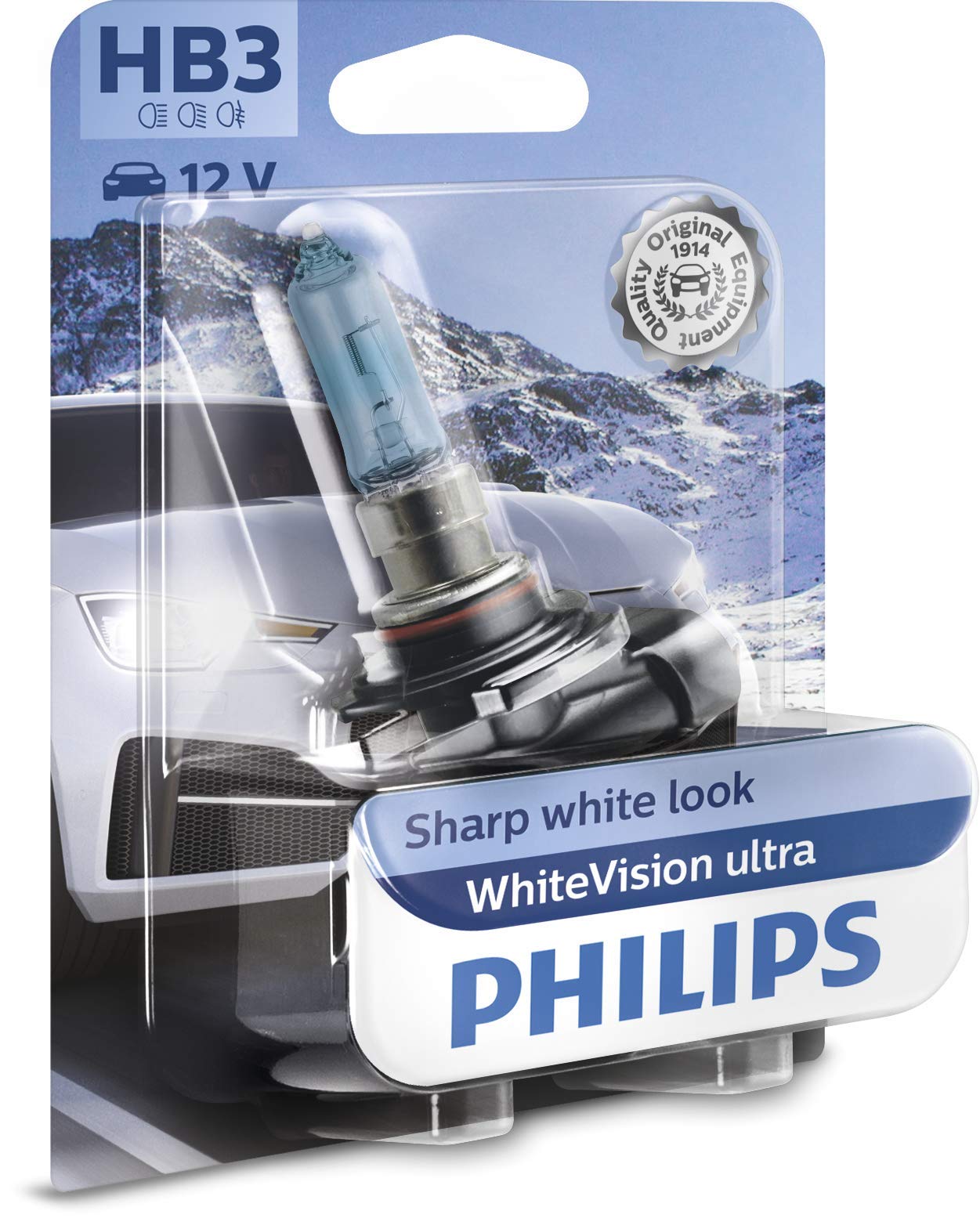 Philips WhiteVision ultra HB3 Scheinwerferlampe, Einzelblister 9005WVUB1 von Philips automotive lighting