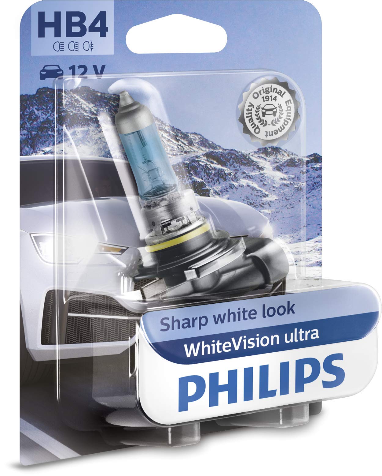 Philips WhiteVision ultra HB4 Scheinwerferlampe, Einzelblister, 539728, Single blister von Philips automotive lighting