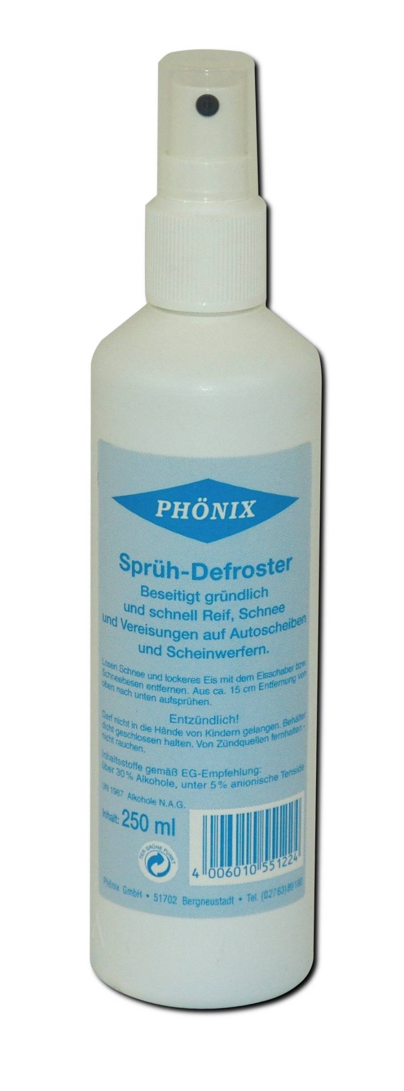 PHÖNIX Sprüh-Defroster Zerstäuber gegen Schnee Reif Vereisungen Autoscheiben (Grundpreis: 25,96 € / Liter) von Phönix