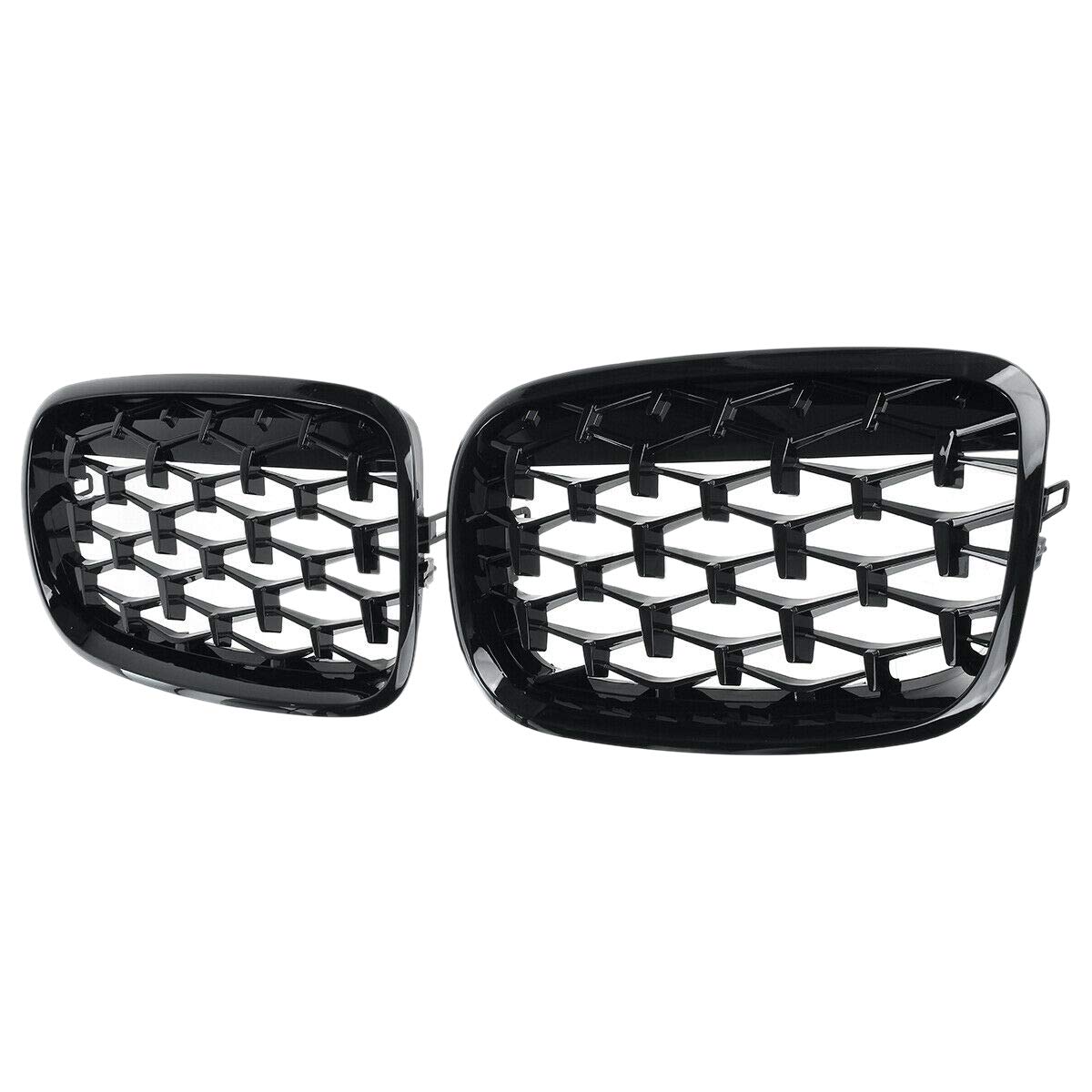 Auto Diamant Gitter Front Nieren Gitter Chrom Mesh KüHlergrill für E70 E71 E72 X5 X6 2007-2013 Schwarz von Phyachelo