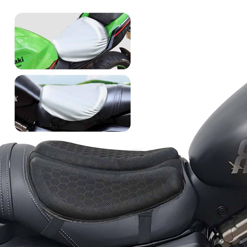 Motorrad Gel Sitzkissen Moto 3D Waben wasserdichte Funktion Universelle Sitzbezug Struktur Atmungsaktive Stoßdämpfung reduziert Motorrad Gel Sitzpolster für Bequeme Lange Fahrten Patent:015020732-0001 von PhyiFlbey