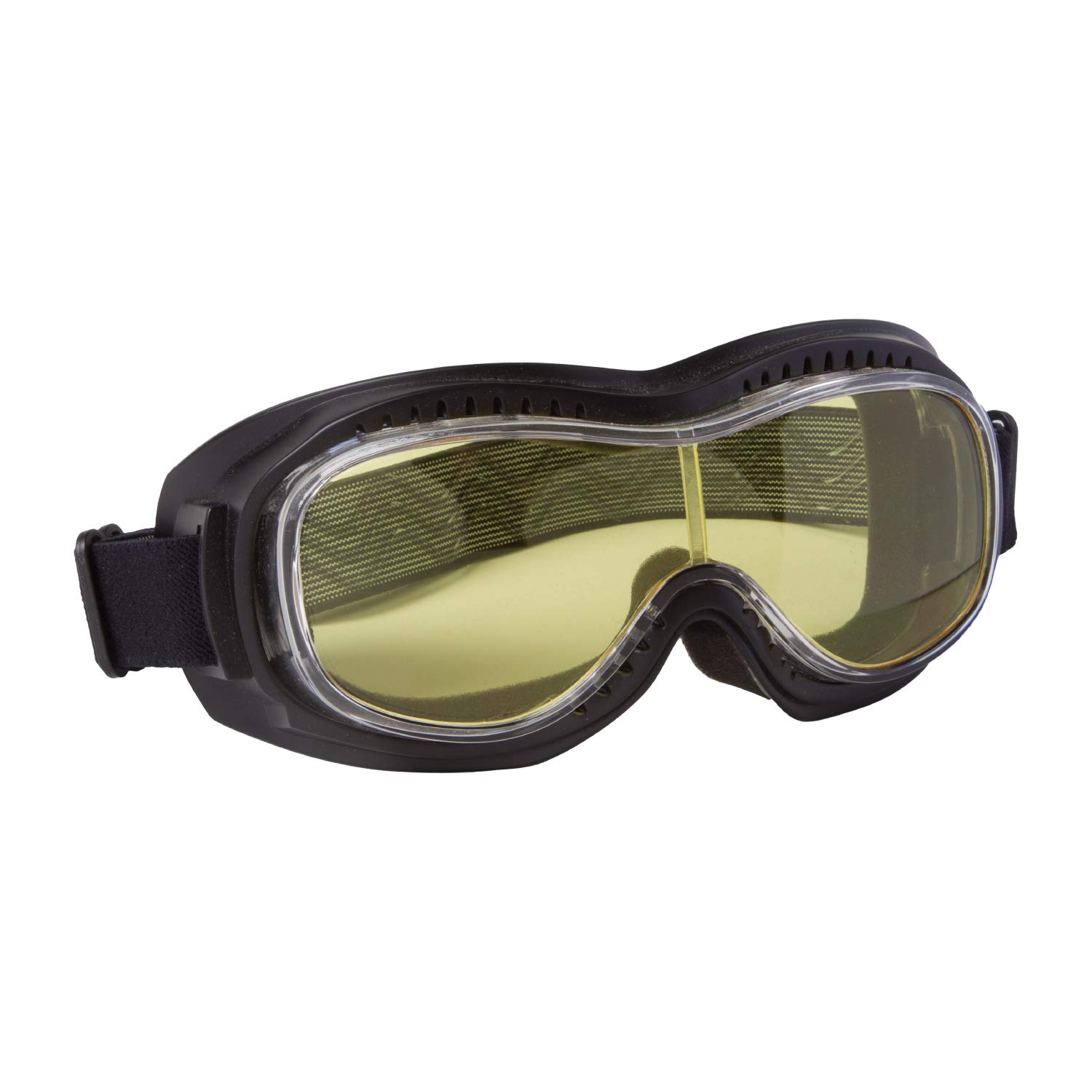 PiWear Motorradbrille Schutzbrille Toronto, schwarz mit gelbem Glas von PiWear