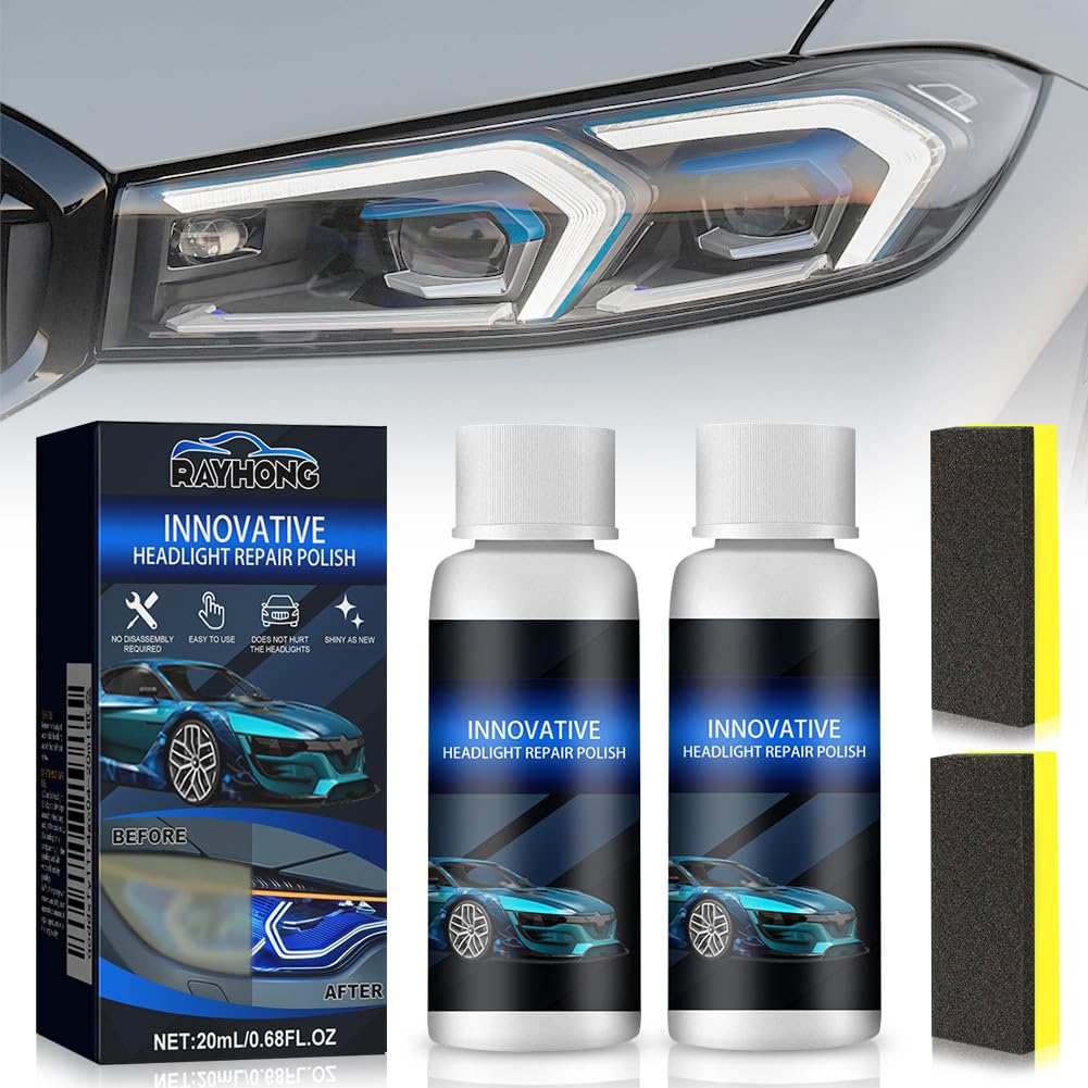 Piashow Reparatur Flüssigkeit für Autoscheinwerfer, Auto Scheinwerfer Polieren Flüssigkeit, Auto Scheinwerfer Reparaturflüssigkeit für Autoscheinwerfer, 30ml, 2pcs von Piashow