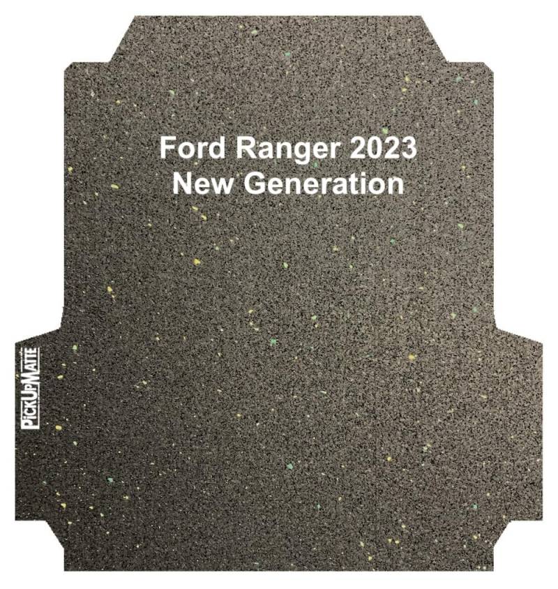 Antirutschmatte Ford Ranger, Doppelkabine, Kunststoffwanne-Laderaumwanne, ab 2023 New Generation, 6mm - Wannenform 1 Ausbuchtung zur Kabinenwand Ford Ranger WILDTRAK 2023 Wilctrack von Pickupmatte