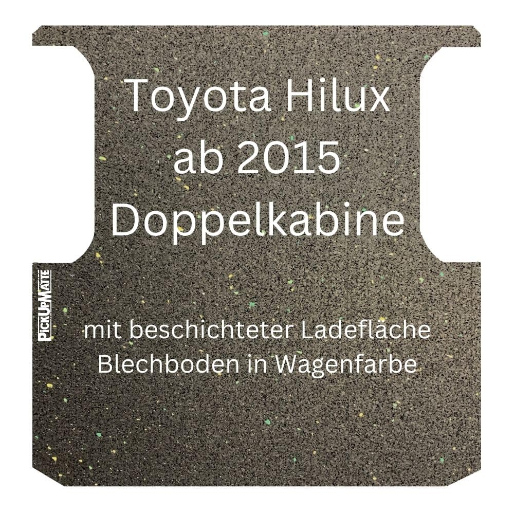 PICKUPMATTE Antirutschmatte für Toyota Hilux Invincible 2021 Doppelkabine OHNE Laderaumwanne (8. Gen.) von Pickupmatte