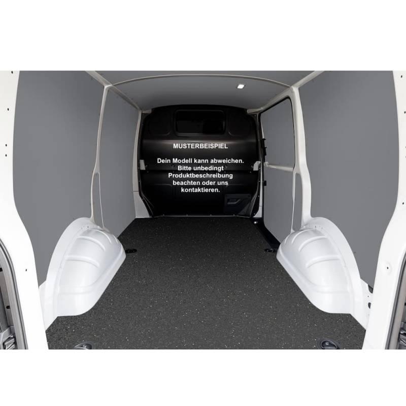 Pickupmatte Antirutschmatte LaderaumMatte für VW Caddy 5 Caddy V Kastenwagen kurzer Radstand 1 Schiebetüre (ab 11/2020) Neues Caddy Modell TransporterMatte, schwarz, 437-3668 von Pickupmatte