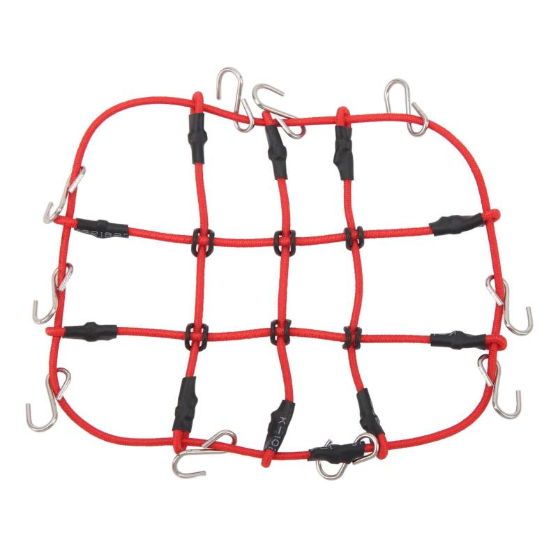 4m 1 18 RC Elastic Gepäck Net mit Hook High Simulationsleistung Zubehör Crawler Elastic Net Red Scx24 1 24 (Rot) von Pilipane