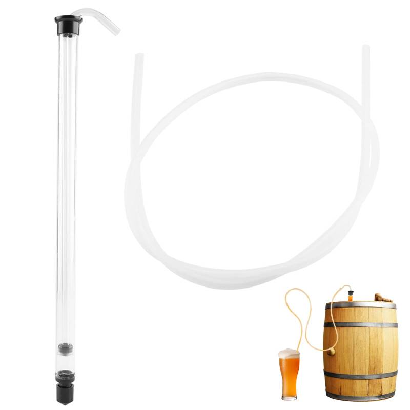 Brew Siphonröhre Silikon,Brew Siphonröhre Kunststoff Wein Heberfiltersatz Siphon Rohr Schlauch Filter,Weinheber Auto Weinheber mit Pumpe,Auto Siphon Racking Rohr für Bier von Pilipane