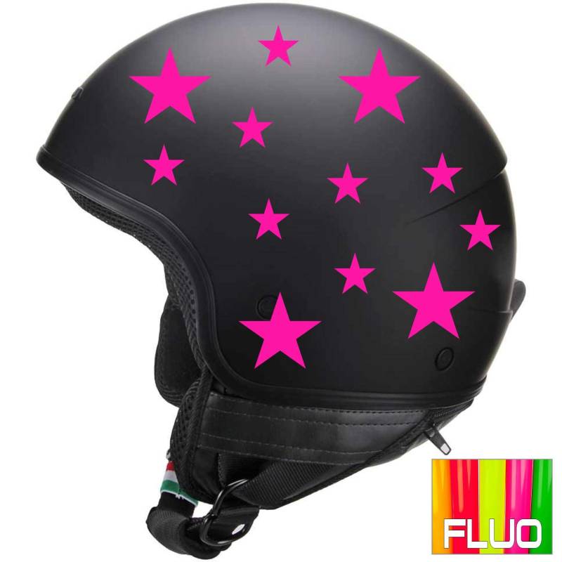 Pimastickerslab Set mit 74 Aufklebern für Motorradhelm, Auto, Tank, Universal-Decal, Farbe wählen, Artikelnummer: 1776 (046 Rosa) von Pimastickerslab