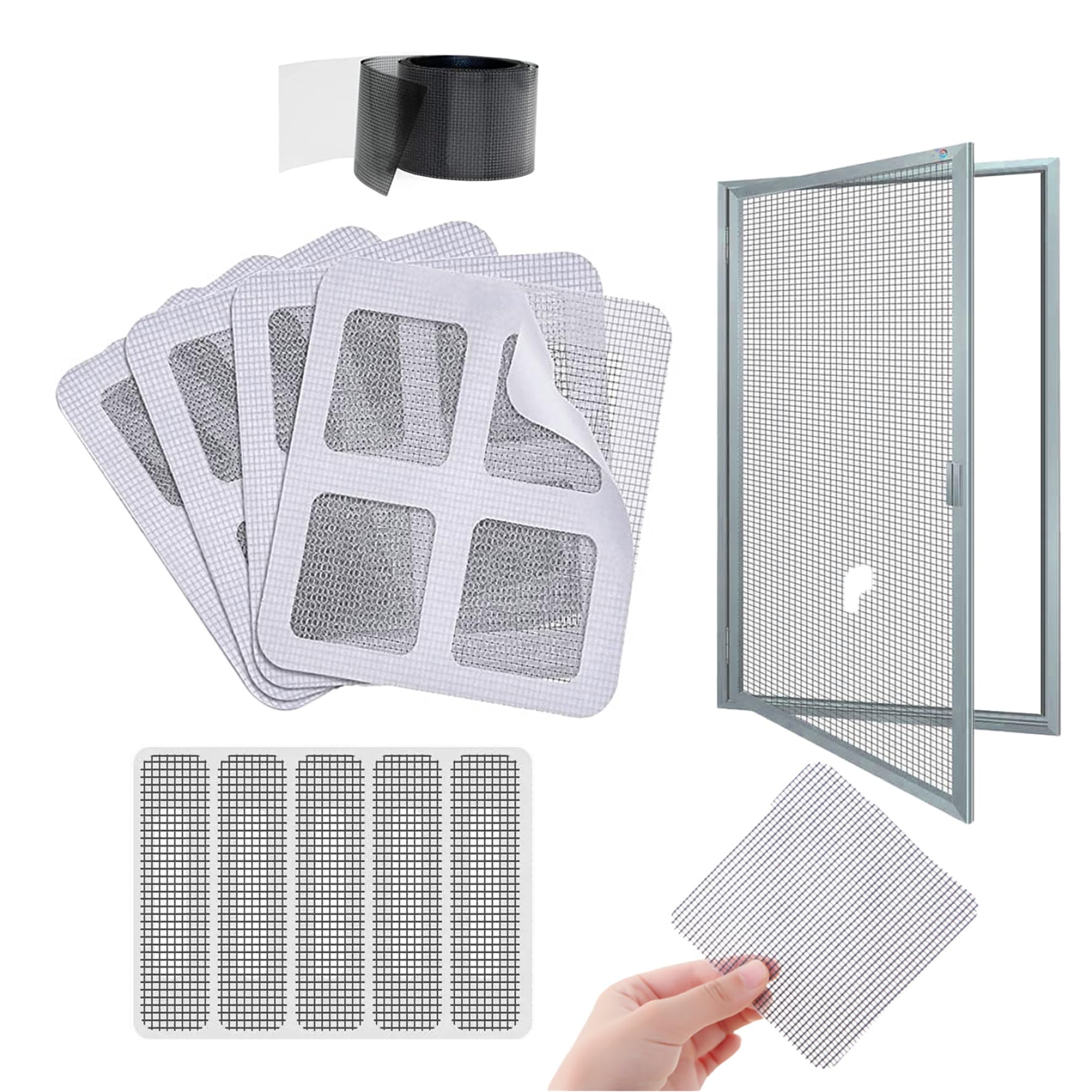 Fenster Screen Patch Fenster Bildschirm Reparaturband mit Fenster Screen -Patches 6 PCs Starke Klebstofffaser -Reparatur -Kit -Abdecklöcher verhindern Mücken von Pineeseatile