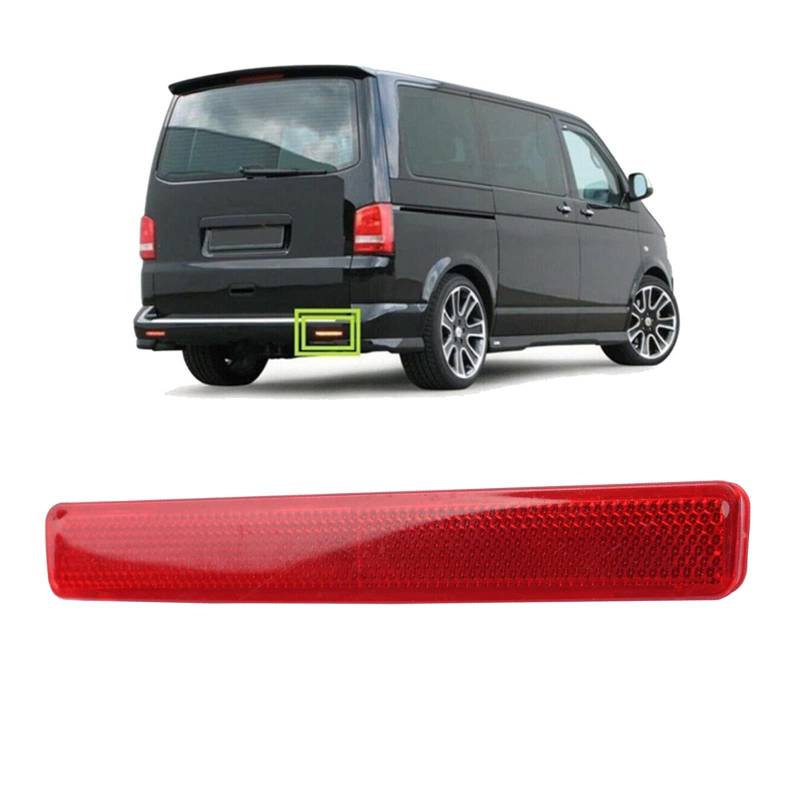 Pinochukka Kompatibel mit VW Transporter MK5 T5 Caravelle Multivan [2003–2015] Hintere rechte Fahrerseite Stoßstangen-Reflektor 7E0945106 von Pinochukka