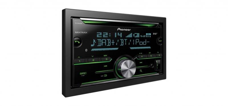 Pioneer FH-X840DAB Doppel DIN DAB CD-Tuner inklusiv Bluetooth und Mixtrax schwarz von Pioneer