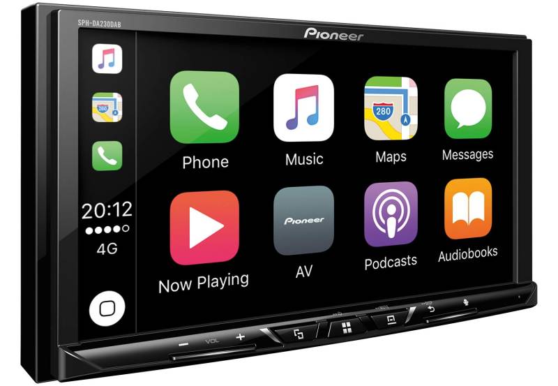 Pioneer SPH-DA230DAB 2DINAutoradio, 7 Zoll Clear-Resistive-Touchpanel, Bluetooth, DAB+ Digitalradio, Apple CarPlay/Android Auto von Pioneer