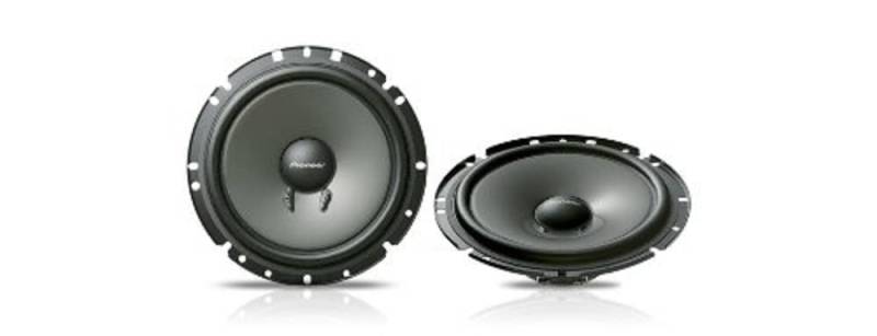 Pioneer TS-170CI 17 cm fahrzeugspezifische Lautsprecher Set mit 2 Lautsprechern (je 170 W max., 35 W Sinus), kraftvoller Klang, 46 mm Einbautiefe, 147 mm Einbauausschnitt, mit Gitter von Pioneer