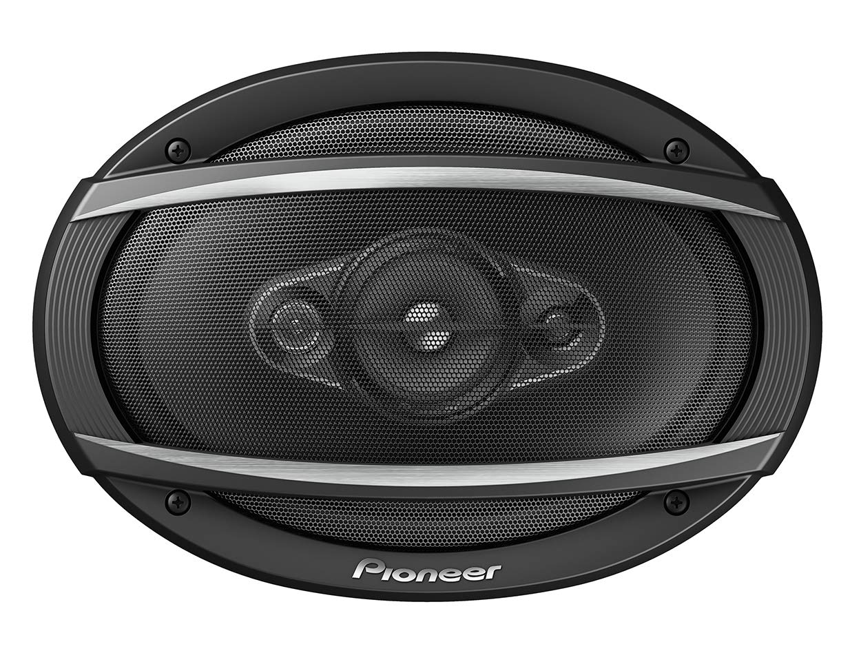 Pioneer TS-A6980F 6" x 9" (ca. 15x23 cm) 4-Weg-Koaxiallautsprecher Set mit 2 Lautsprechern (je 650W max., 100W Sinus), kraftvoller Klang, 86 mm Einbautiefe, 153x222 mm Einbauausschnitt, mit Gitter von Pioneer