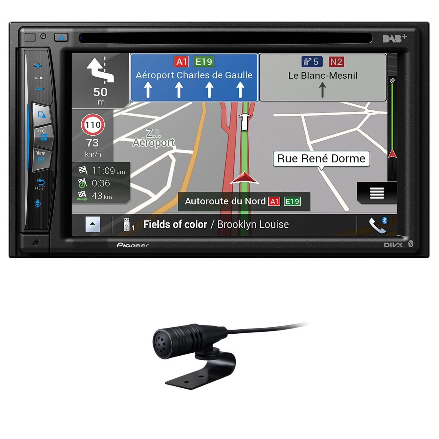 Pioneer AVIC-Z730DAB Mediacenter, Navi, Wi-Fi, 6.2 Zoll Touchscreen, Smartphone-Anbindung, Bluetooth, Apple CarPlay, Freisprecheinrichtung, 2 USB, DAB/DAB+ Digitalradio, 13-Band-Grafikequalizer von Pioneer