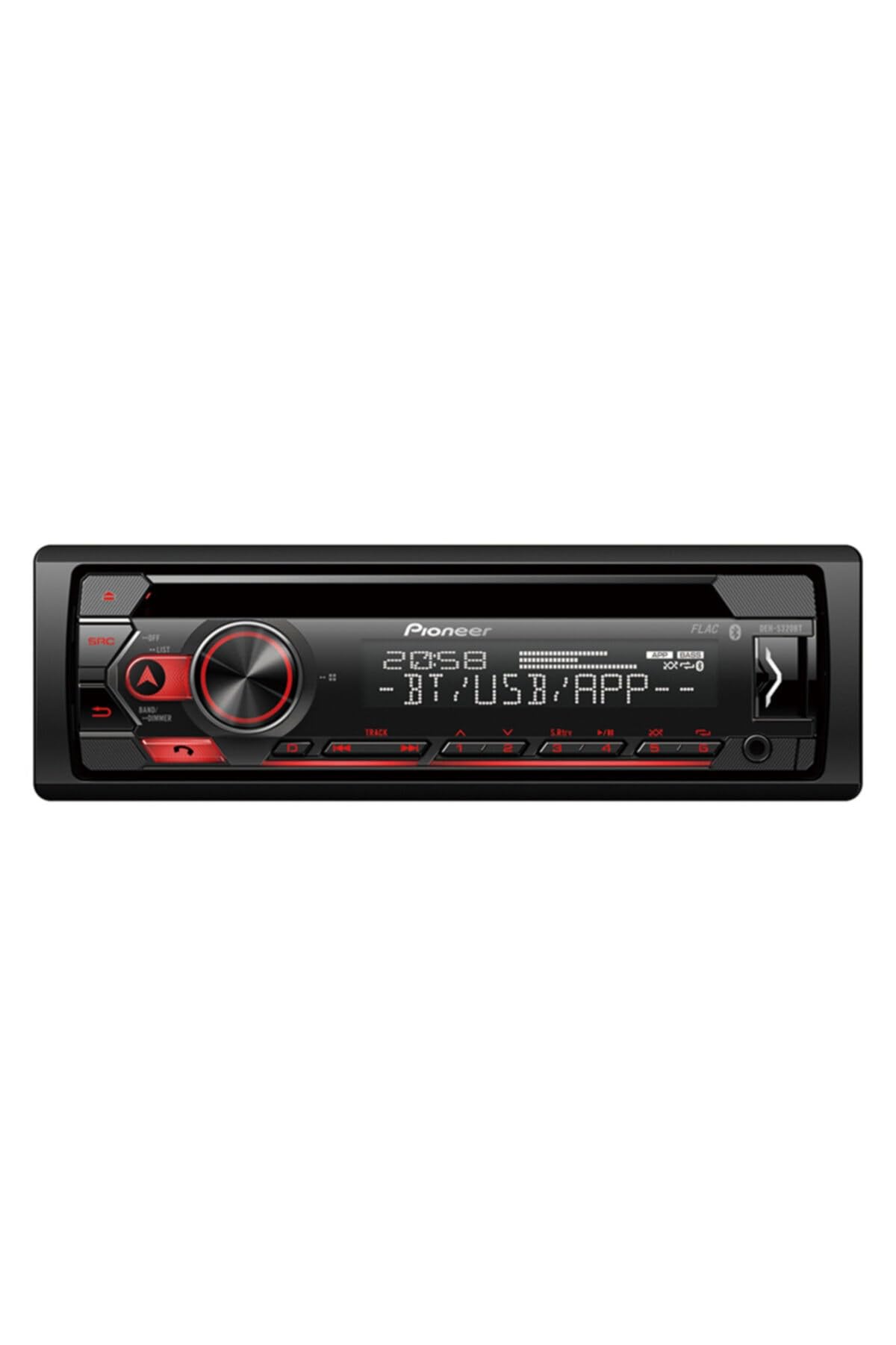 Pioneer DEH-S320BT, 1-DIN Autoradio, CD-Tuner mit RDS, Bluetooth, MP3, USB und AUX-Eingang, Freisprecheinrichtung, Smart Sync App, 13-Band-Equalizer von Pioneer