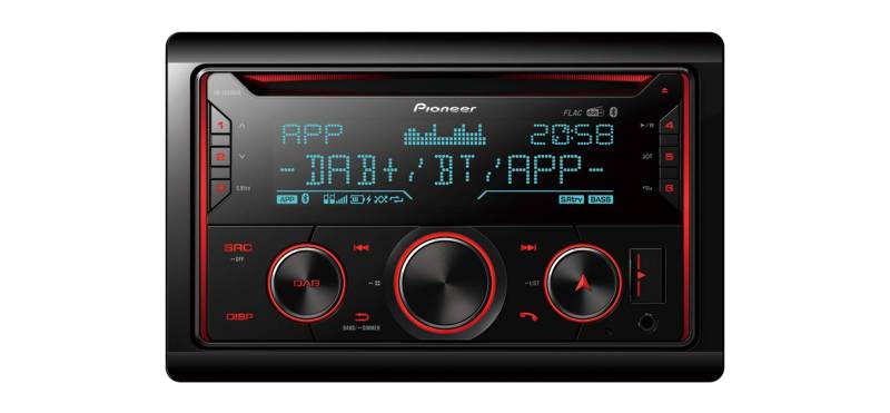 Pioneer FH-S820DAB 2DIN CD-Autoradio mit DAB+, Bluetooth Freisprecheinrichtung, Front AUX & USB Anschluss, schwarz von Pioneer